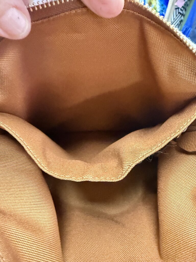 Cole Haan Bucket Bag Canvas British Tan Leather