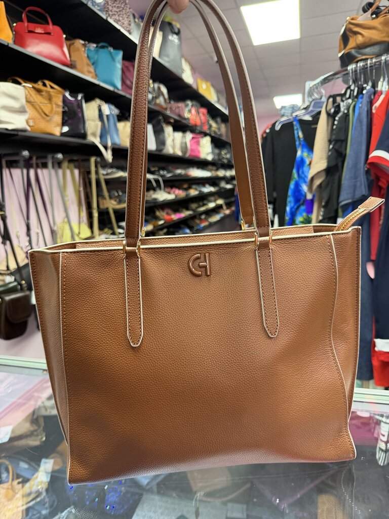 Cole Haan Mini Pebbled Leather Zip Close Tote