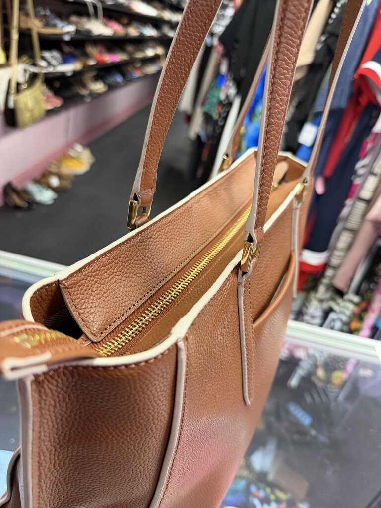 Cole Haan Mini Pebbled Leather Zip Close Tote