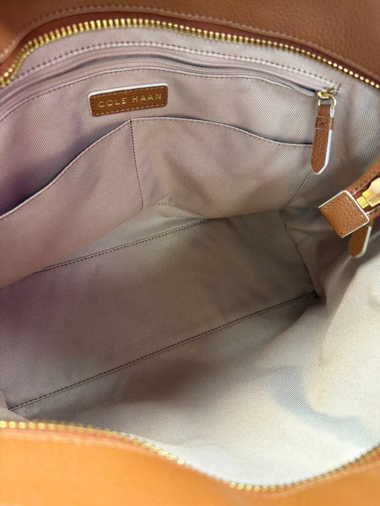 Cole Haan Mini Pebbled Leather Zip Close Tote