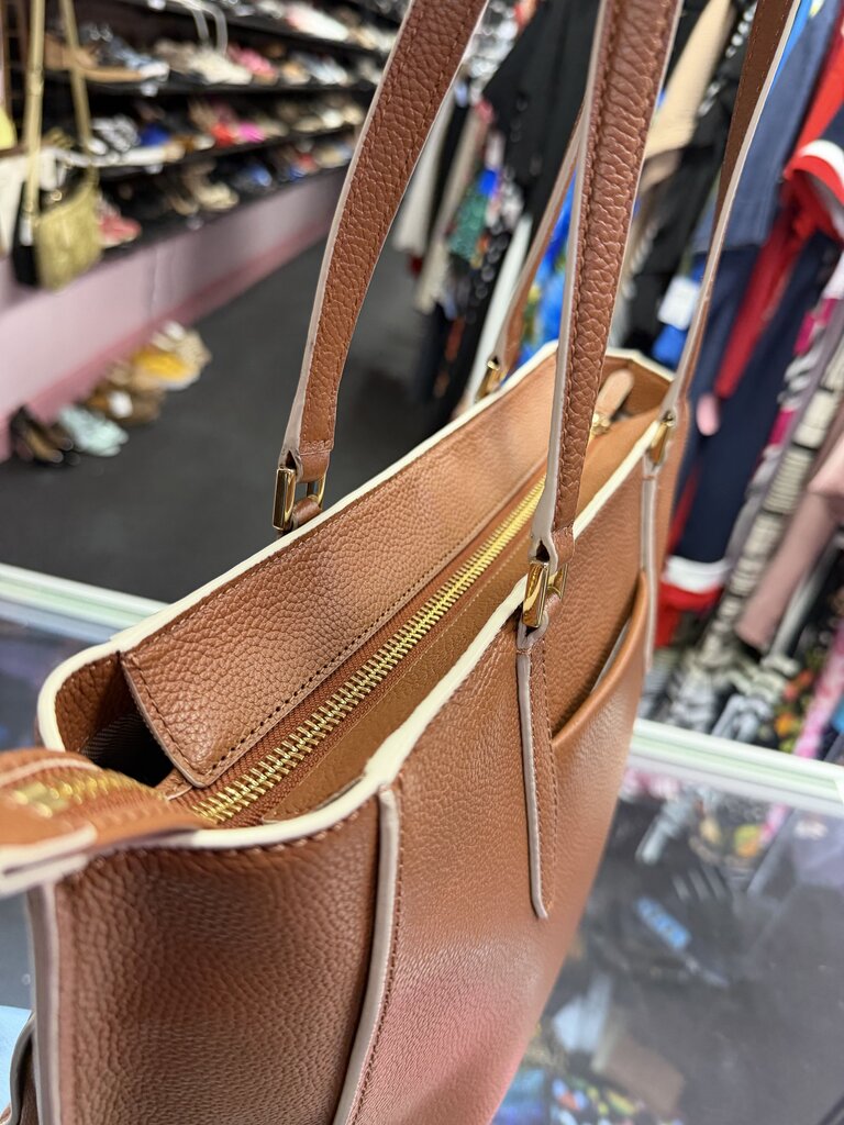 Cole Haan Mini Pebbled Leather Zip Close Tote