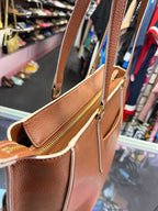 Cole Haan Mini Pebbled Leather Zip Close Tote