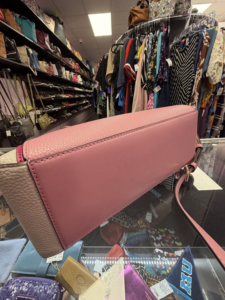 Michael Kors Medium Mercer Satchel Color Block Pink White