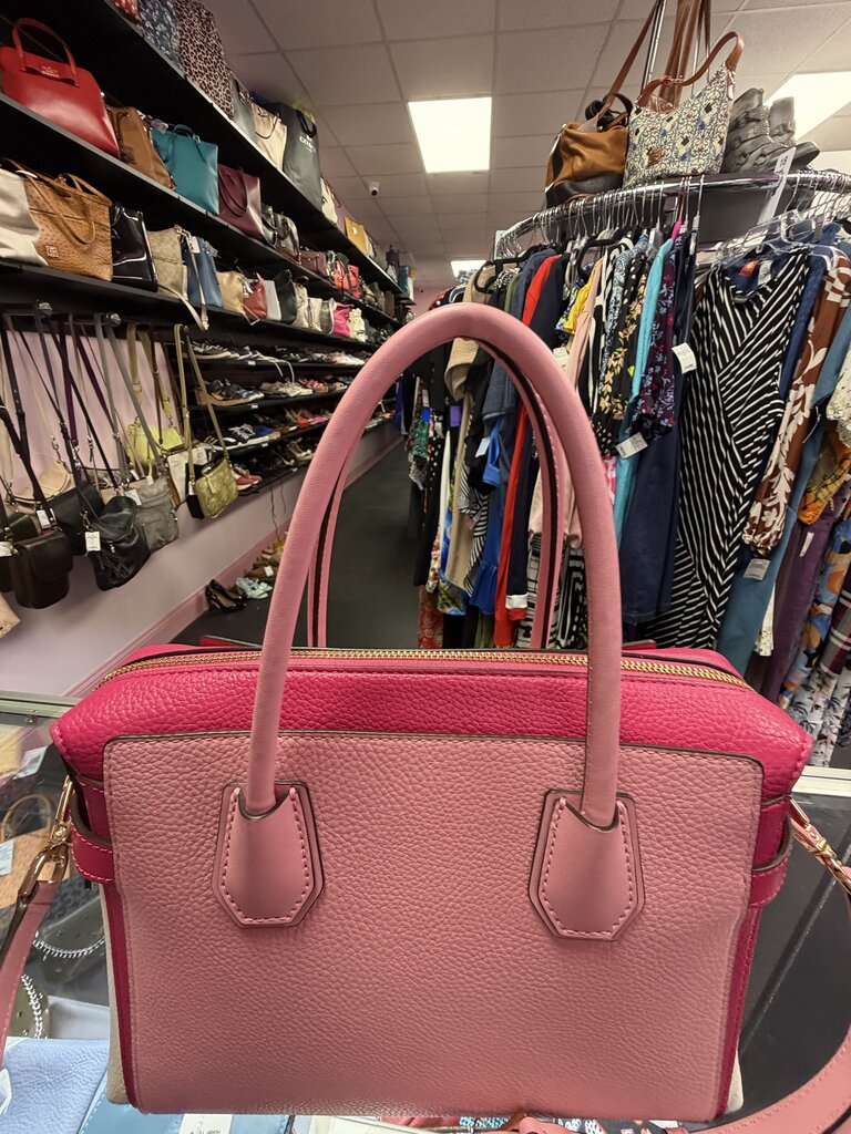 Michael Kors Medium Mercer Satchel Color Block Pink White