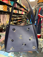 Kate Spade New York Leila Floarl Embroidered Medium Triple Compartment Shoulder Bag