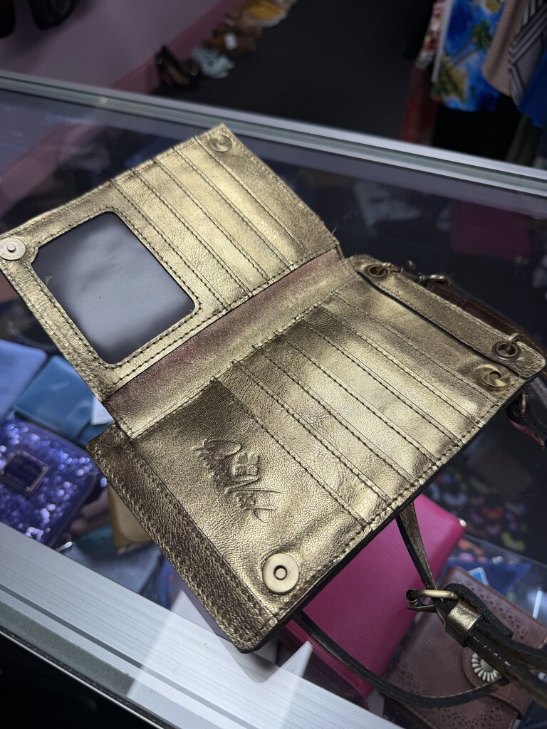 Patricia Nash Chiavella RFID Leather Phone Case Metallic