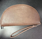 Catchfly Studios Tooled Crescent Shaped Studded Wristlet