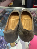 6.5 Sofft Croc Embossed Round Toe Flat