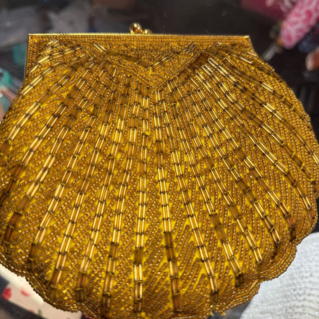 Carla Marchi Beaded Kisslock Handmade Clutch/Shoulder Bag