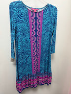SM Lilly Pulitzer 3/4 Ophelia Swing Dress Bermuda Blue Ocean Motion Retail $178