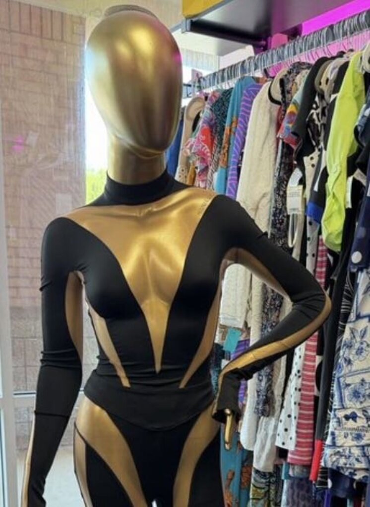 XXS Mugler x H&M Mesh-Paneled Bodysuit