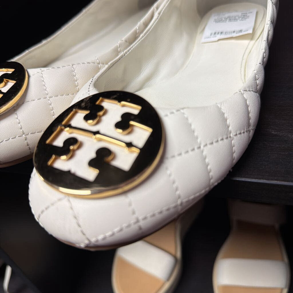 11M Tory Burch Quinn Quilted Ballet Flat