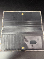 Brahmin Ady Wallet In Steel Opulust Colorway Croc Embossed Leather Finish