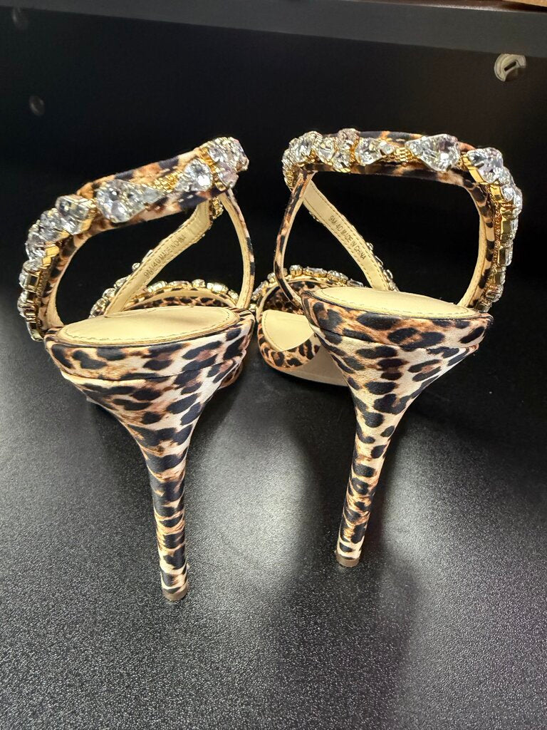 9 Jessica Simpson Jaycin Rhinstone Ankle Strap Animal Print Heel