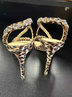 9 Jessica Simpson Jaycin Rhinstone Ankle Strap Animal Print Heel