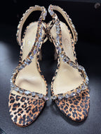 9 Jessica Simpson Jaycin Rhinstone Ankle Strap Animal Print Heel