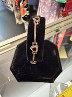 925 Heart Garnet 7'5 Bracelet