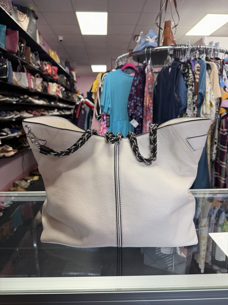 Michael Kors Downtown Astor Shoulder Tote Bag Shorter Strap Cut out of Bag Visually Can't Tell Priced For Such