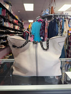 Michael Kors Downtown Astor Shoulder Tote Bag Shorter Strap Cut out of Bag Visually Can't Tell Priced For Such