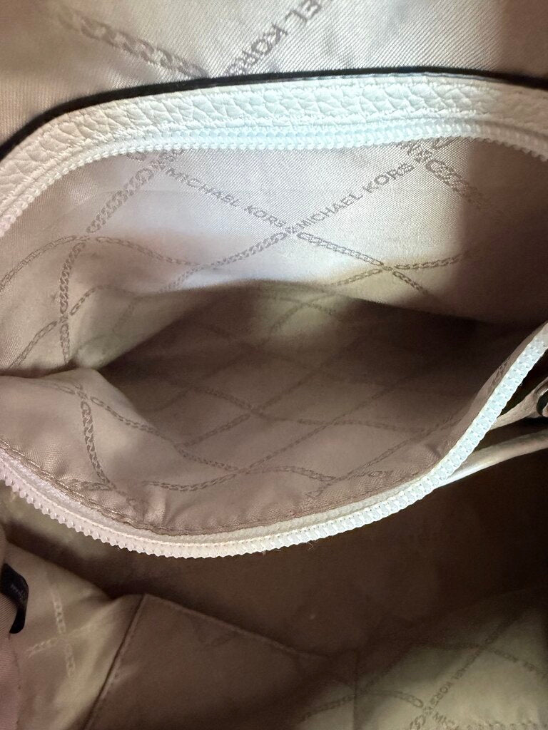 Michael Kors Downtown Astor Shoulder Tote Bag Shorter Strap Cut out of Bag Visually Can't Tell Priced For Such