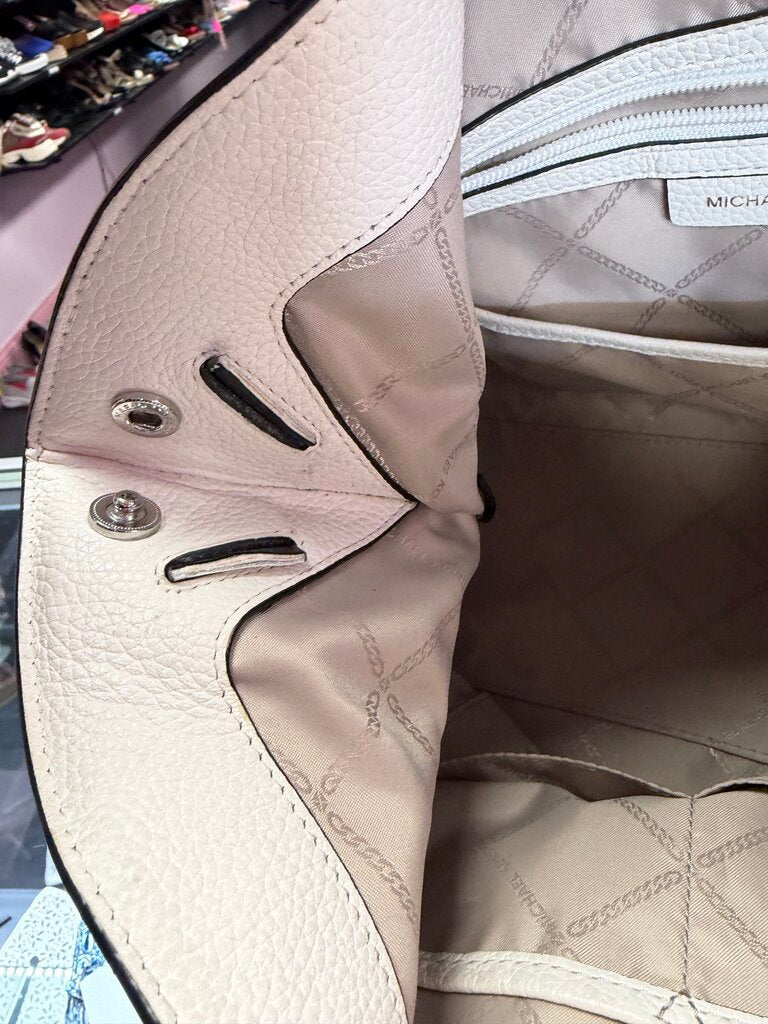 Michael Kors Downtown Astor Shoulder Tote Bag Shorter Strap Cut out of Bag Visually Can't Tell Priced For Such