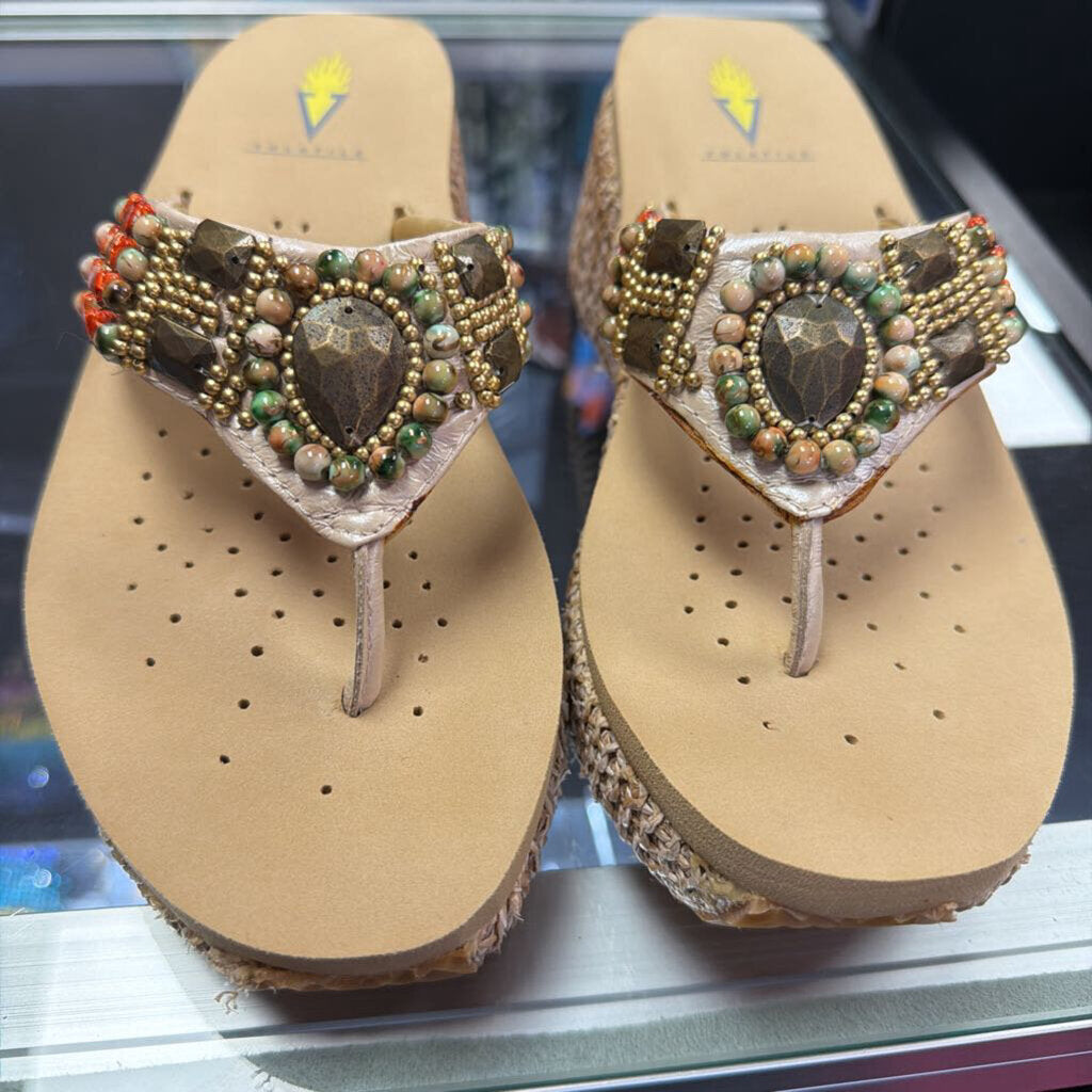 7 Volatile Beaded Thong Sandal