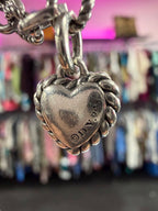 7' David Yurman Diamond Heart Charm Bracelet