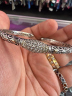 A by John Hardy 925/14K Glass Crystals Hinged Bracelet