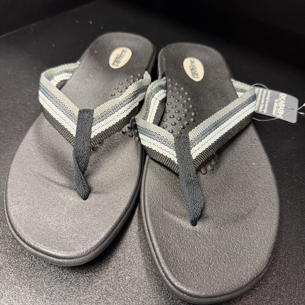 LG-9.5/10.5 Okabashi Maui Women's Flip Flop Sandals Thongs Slip On