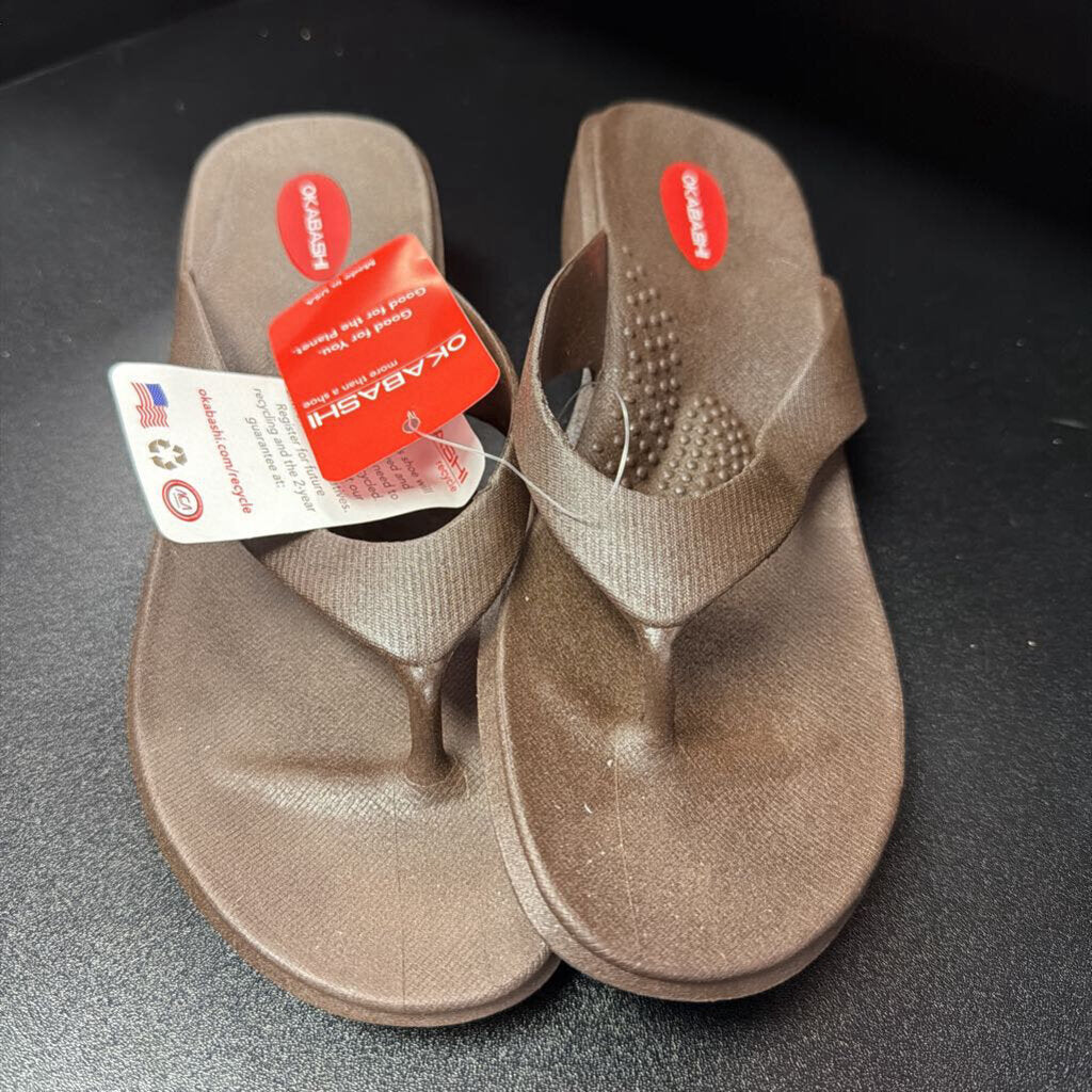 LG-9.5/10.5 Okabashi Maui Women's Flip Flop Sandals Thongs Slip On