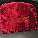 Juicy Couture Red Velvet Sequin Make Up Medium travel Bag