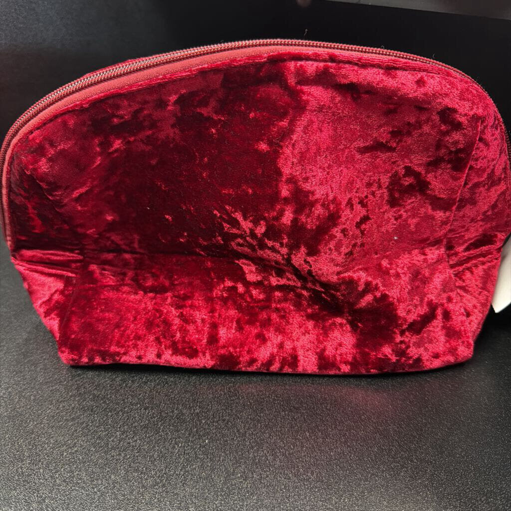 Juicy Couture Red Velvet Sequin Make Up Medium travel Bag