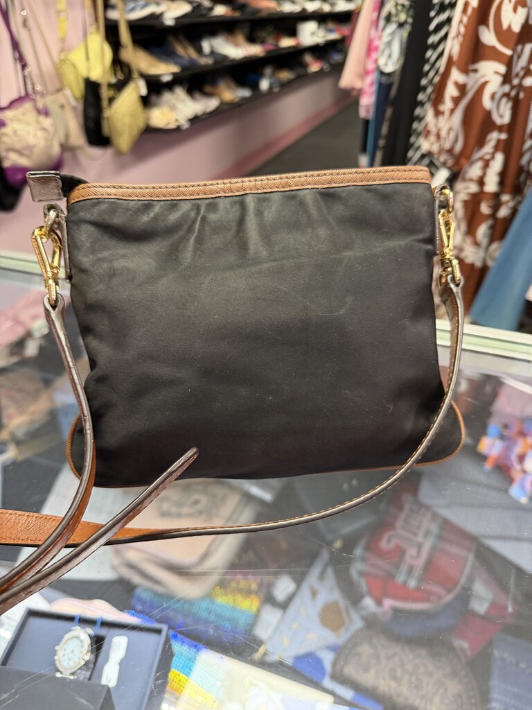 Michael Kors Kempton Nylon Leather Trim Small Crossbody