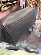 Coach Turnlock Tote Pebbled Leather Gold Chain Shoulder Bag As iS.