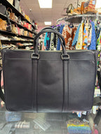 Coach Perry Slim Briefcase Laptop Bag Crossgrain Leather