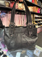 Coach Soho Pleated Leather Shoulder Bag Purse F15045 Jacket Zipper Satchel Vintage