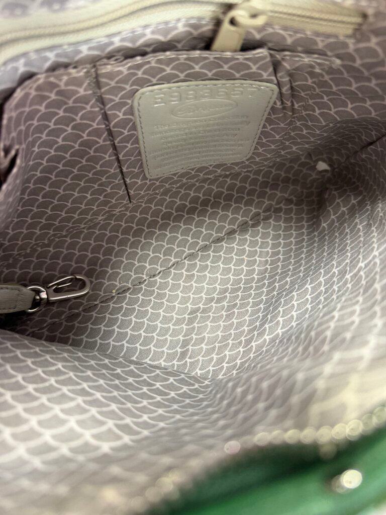 Brighton Pretty Tough Rex Leather Crossbody Bag Purse Silver Studs