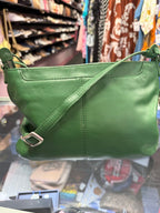 Brighton Pretty Tough Rex Leather Crossbody Bag Purse Silver Studs