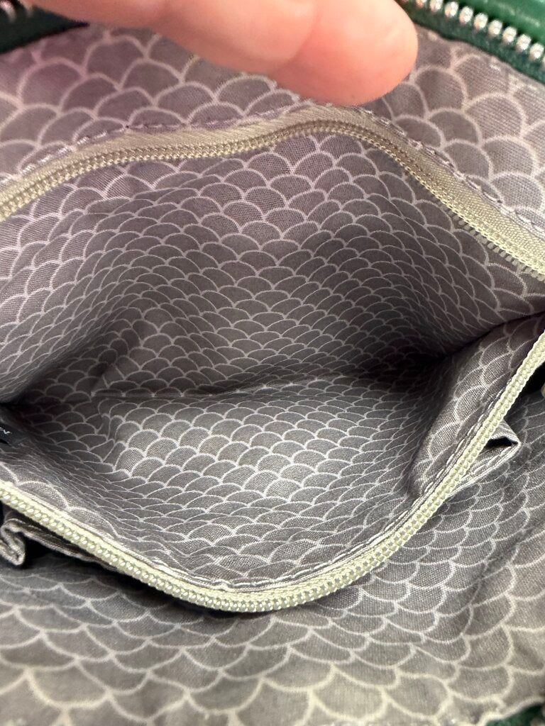 Brighton Pretty Tough Rex Leather Crossbody Bag Purse Silver Studs