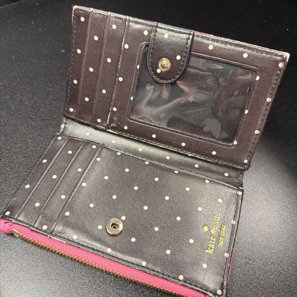 Kate Spade Folding Pebbled Leather Wallet