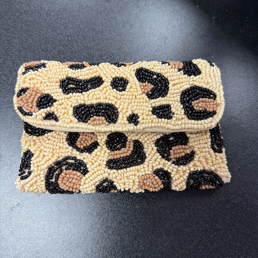 Beaded Folding Animal print Wallet