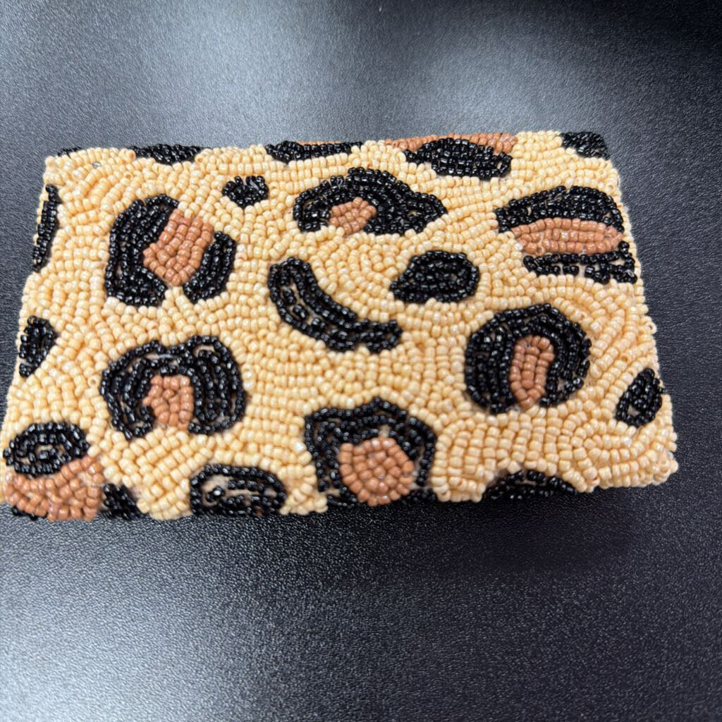 Beaded Folding Animal print Wallet