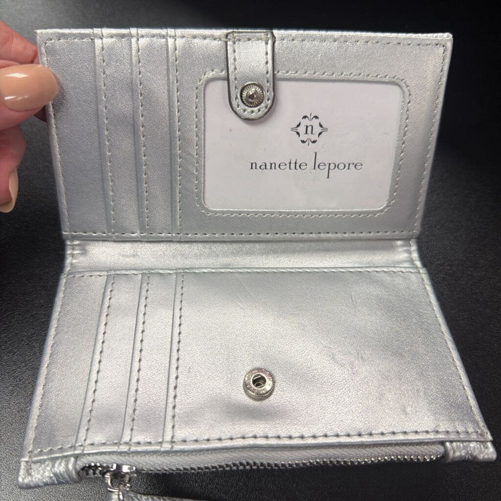 Nanette Lepore Metallic Pebbled Leather Wallet