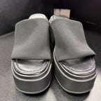8 Madden Girl Knit Solid Platform Peep Toe Mule