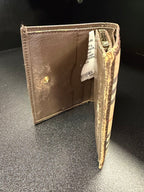Burberry Vintage Nova Check Canvas Leather Bifold Wallet Logo Clasp