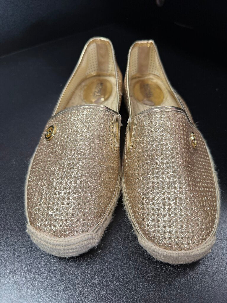 8.5 Michael Kors Kendrick Slip On Pixie Fine Perforated Espadrille Flat