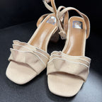 8 DV Dolce Vita Happie Raffia Heeled Ankle Strap Sandal