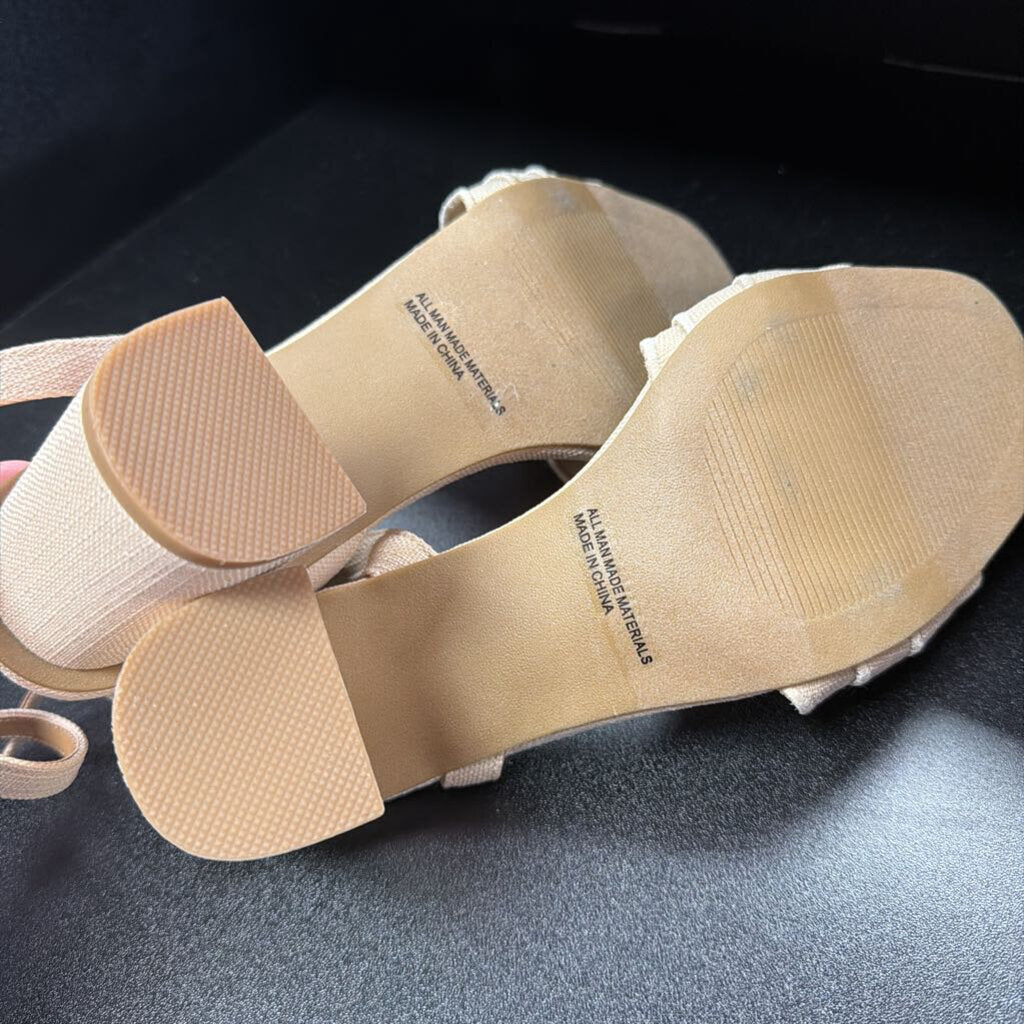 8 DV Dolce Vita Happie Raffia Heeled Ankle Strap Sandal