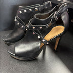 8.5 Marc Fisher Mahiya Leather Pyramid Studded Embellished High Heels Shoes