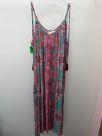 MD 8/10 Spaghetti Strap Tassel Gauze Patterned Dress NWT